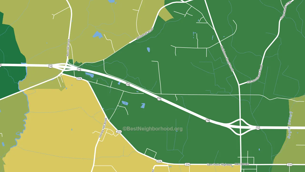 Jonesboro Crossing, NC block-group voter-turnout map