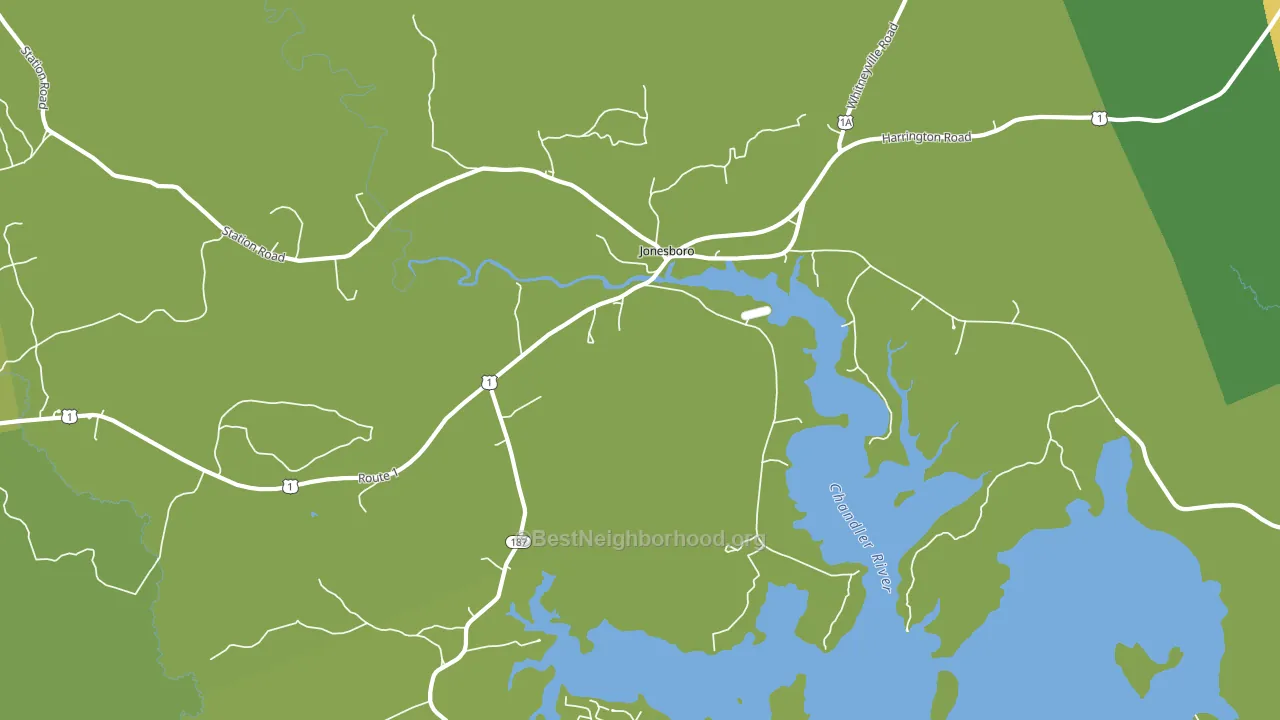 Jonesboro, ME block-group voter-turnout map