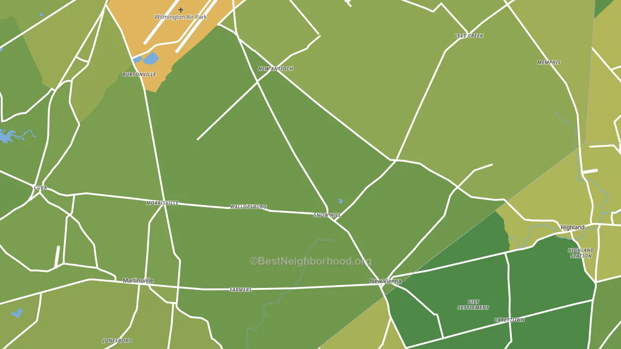 Jonesboro, OH block-group voter-turnout map