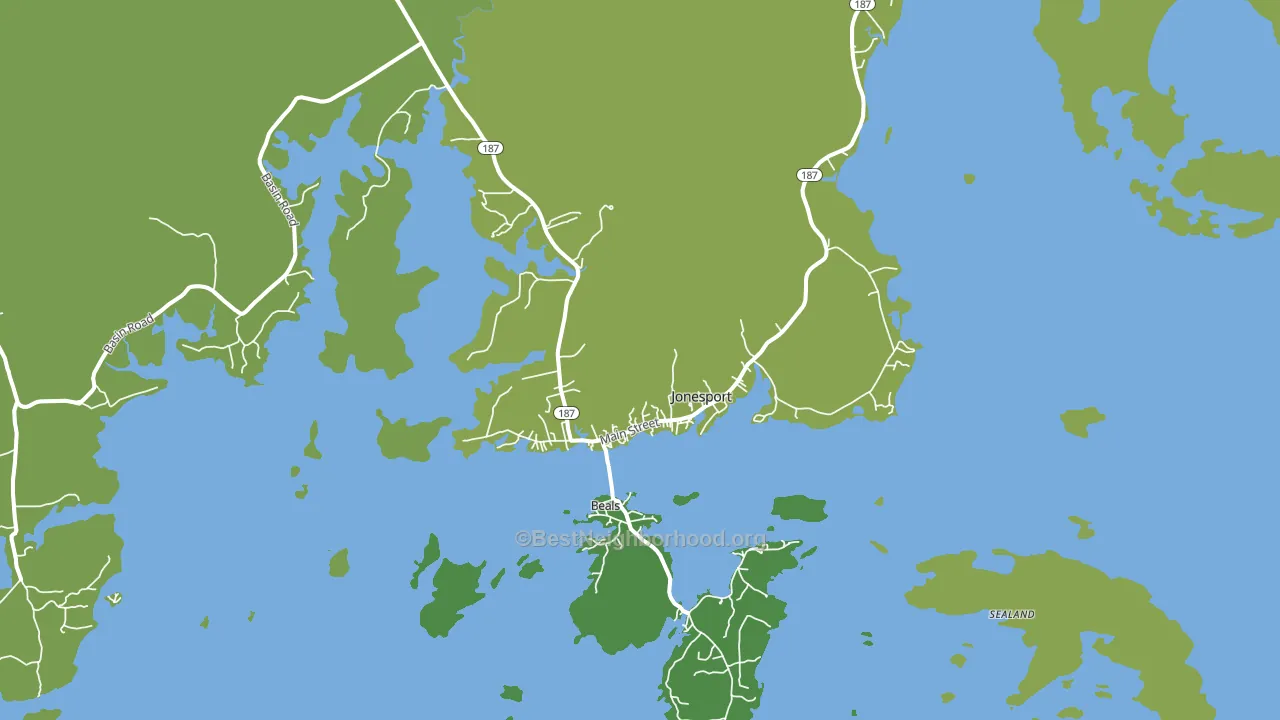 Jonesport, ME block-group voter-turnout map