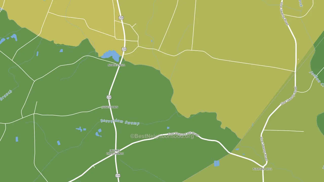 Jonestown, NC block-group voter-turnout map