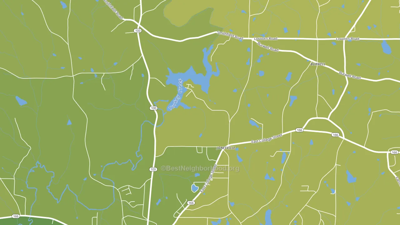 Jonesville, GA block-group voter-turnout map