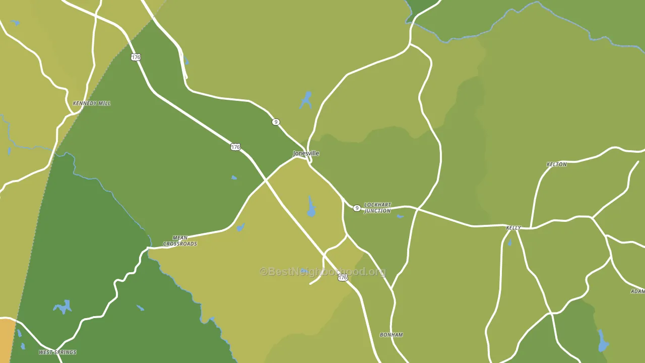 Jonesville, SC block-group voter-turnout map