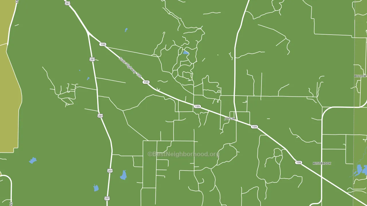 Joplin, TX block-group voter-turnout map