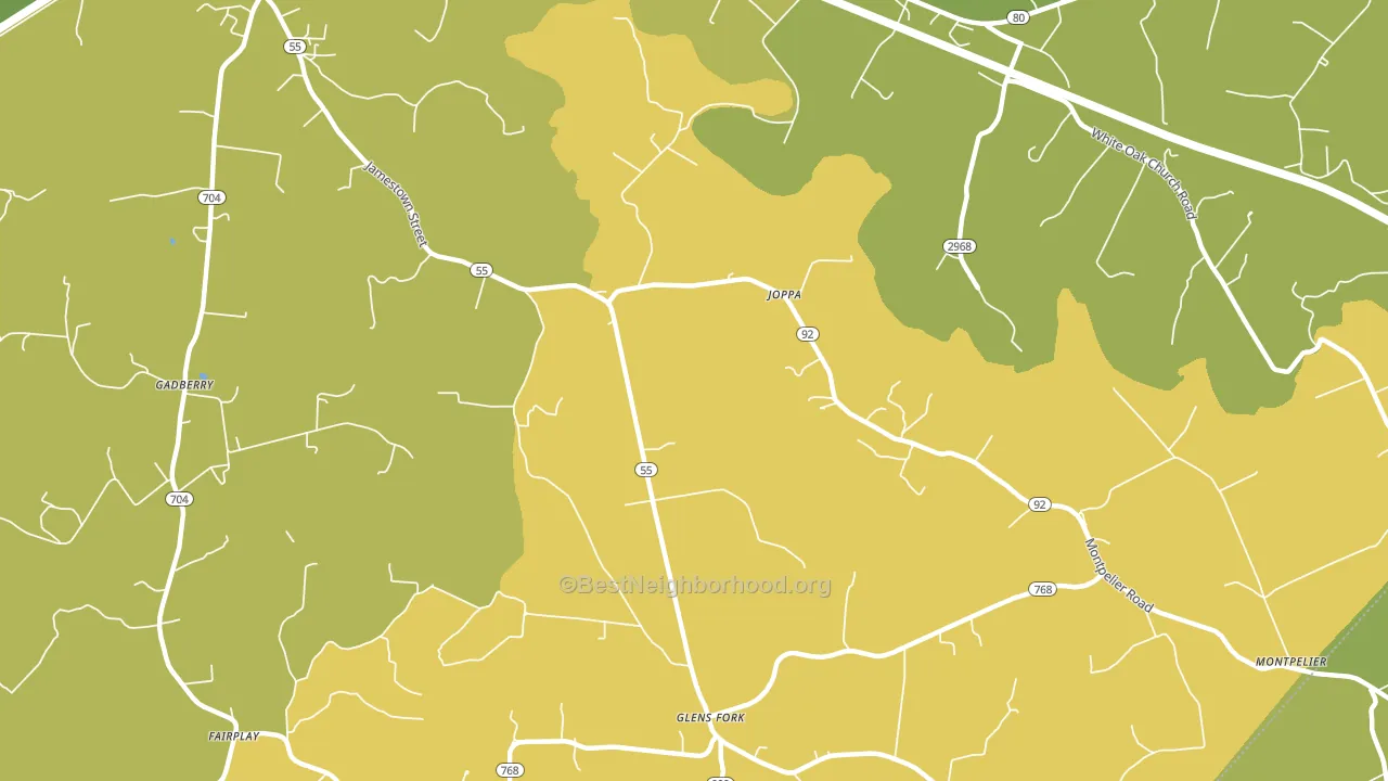 Joppa, KY block-group voter-turnout map