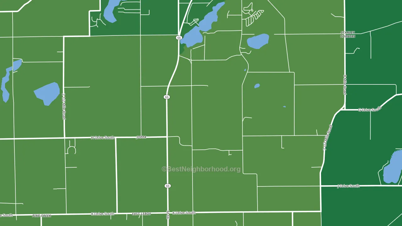 Joppa, MI block-group voter-turnout map
