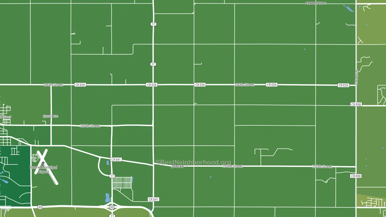 Jordan, IA block-group voter-turnout map