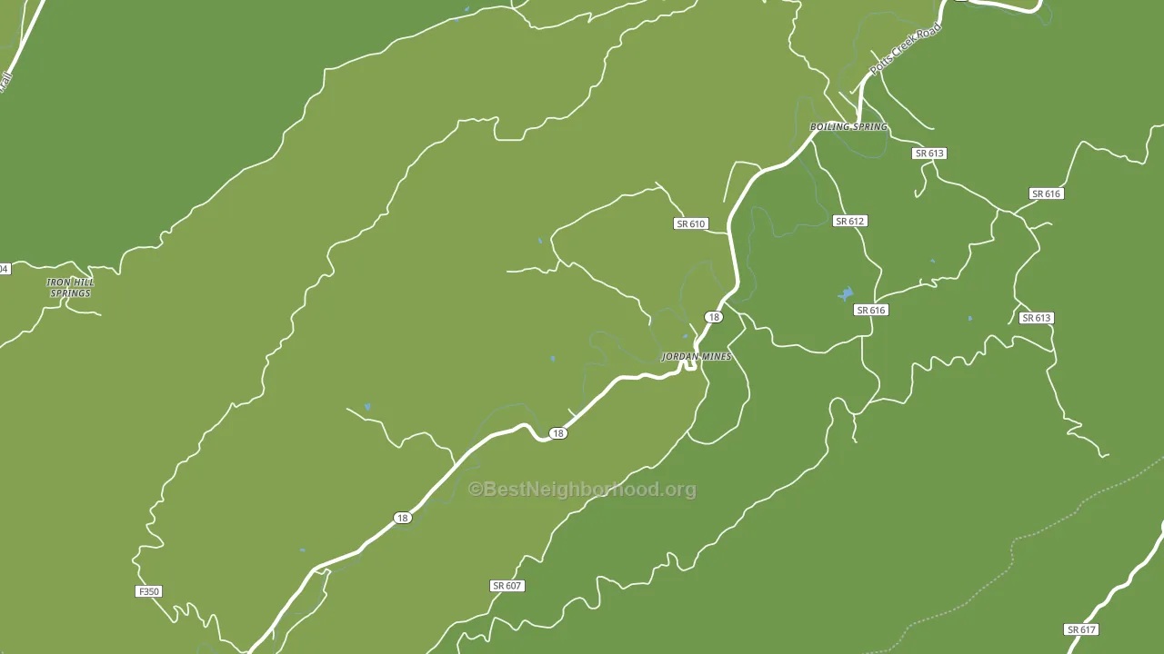 Jordan Mines, VA block-group voter-turnout map
