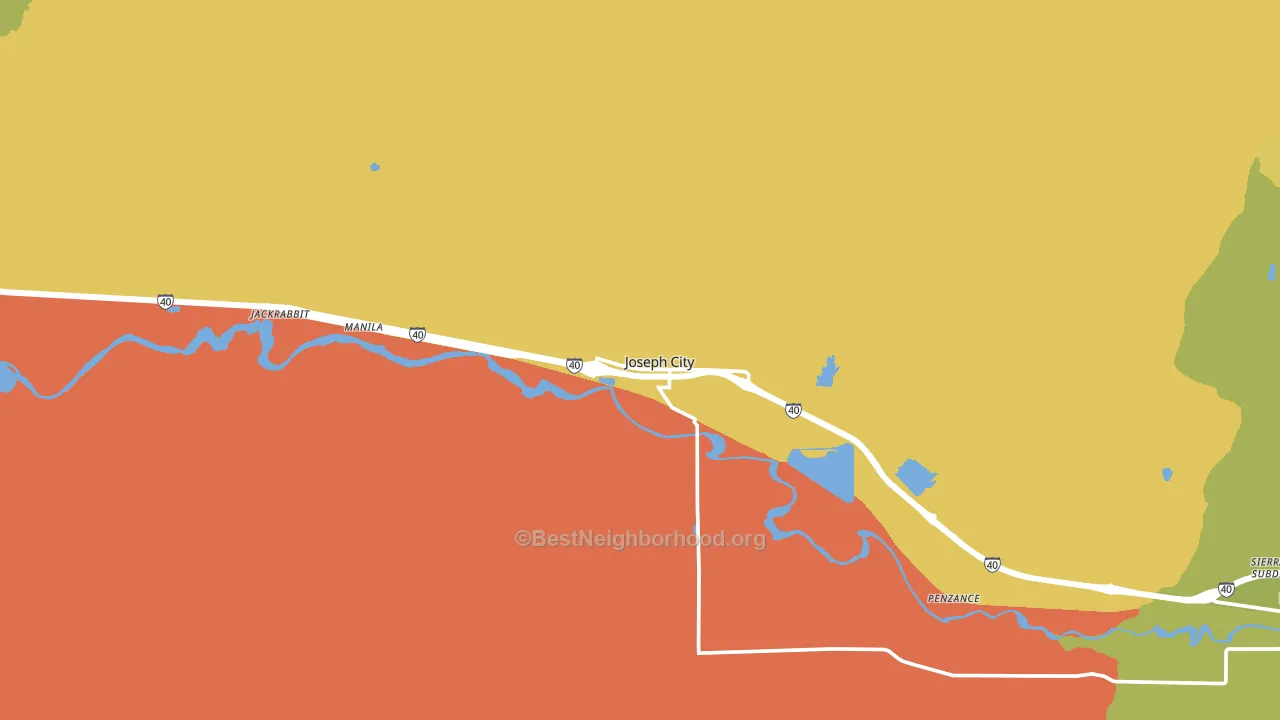 Joseph City, AZ block-group voter-turnout map