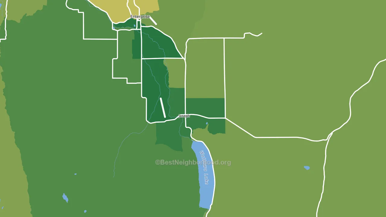 Joseph, OR block-group voter-turnout map