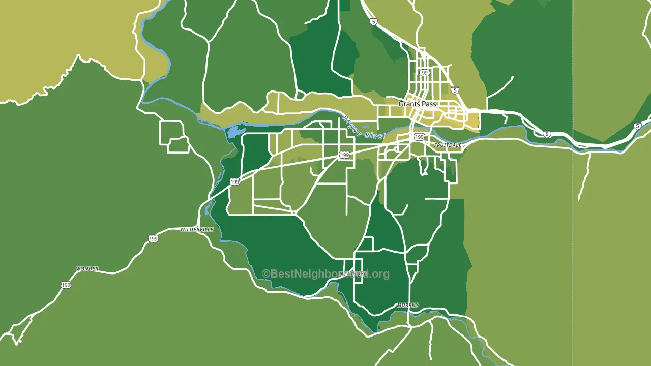 Josephine County, OR block-group voter-turnout map