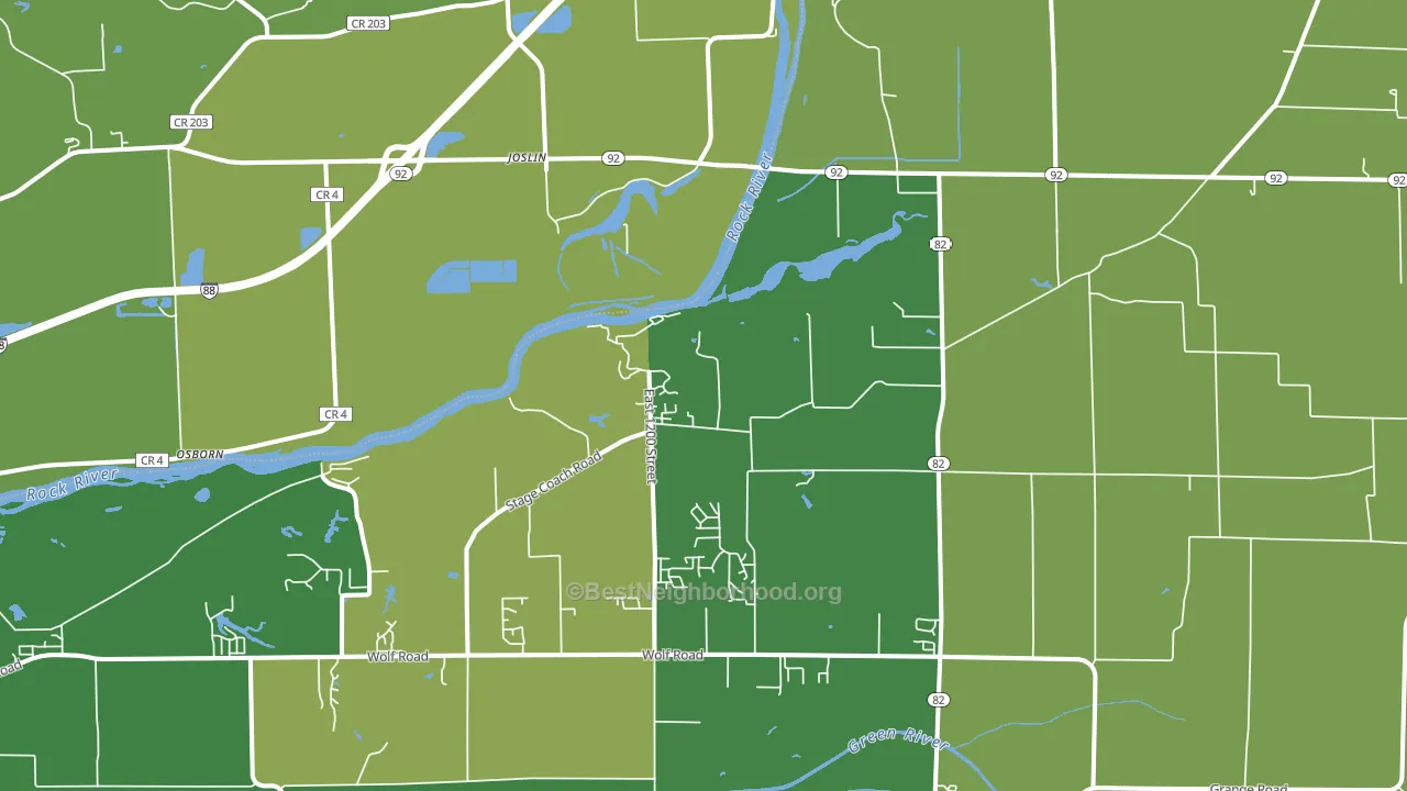 Joslin, IL block-group voter-turnout map