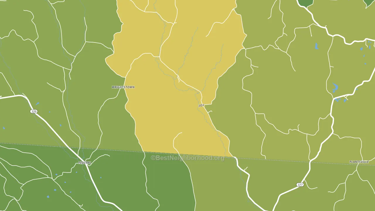 Joy, OH block-group voter-turnout map