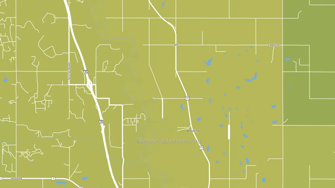 Joy, OK block-group voter-turnout map