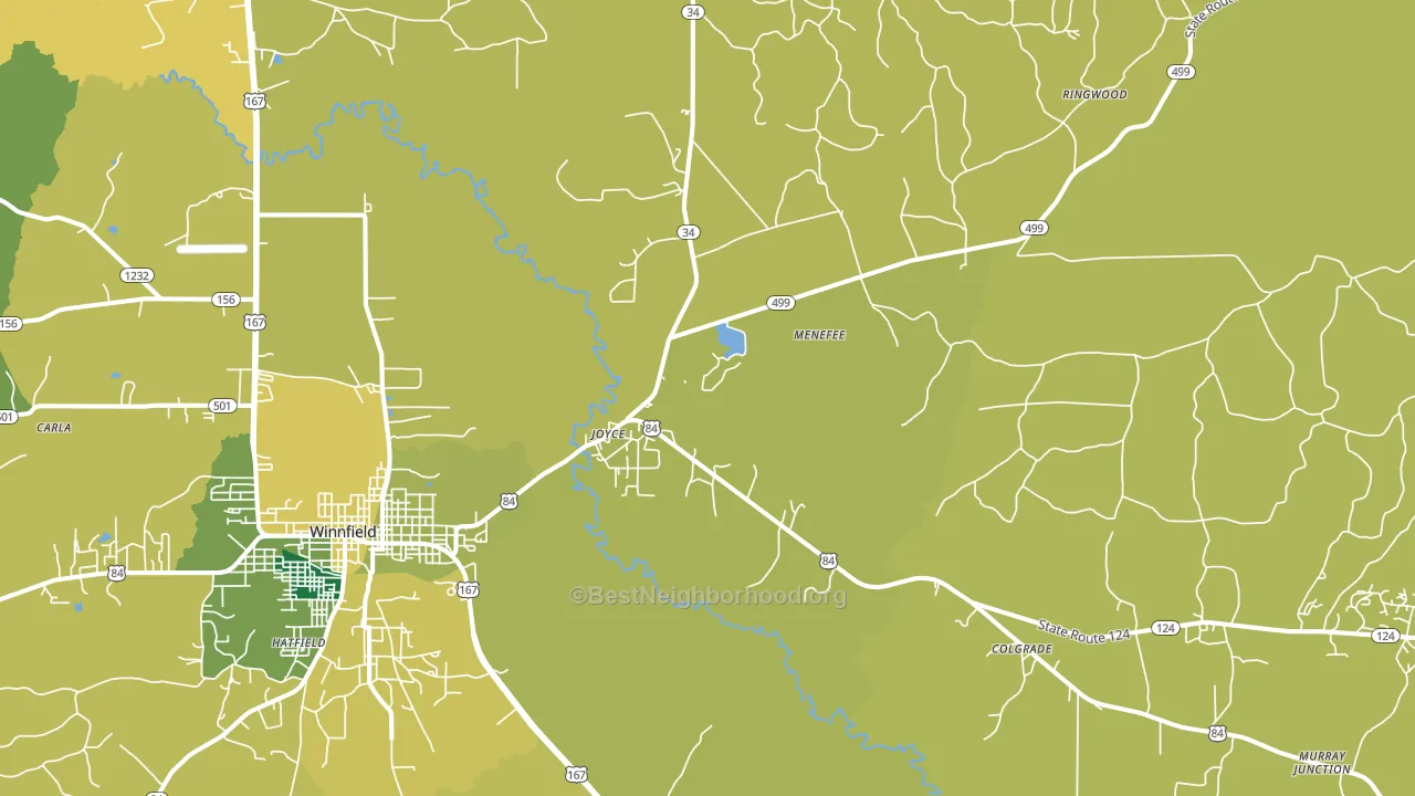Joyce, LA block-group voter-turnout map