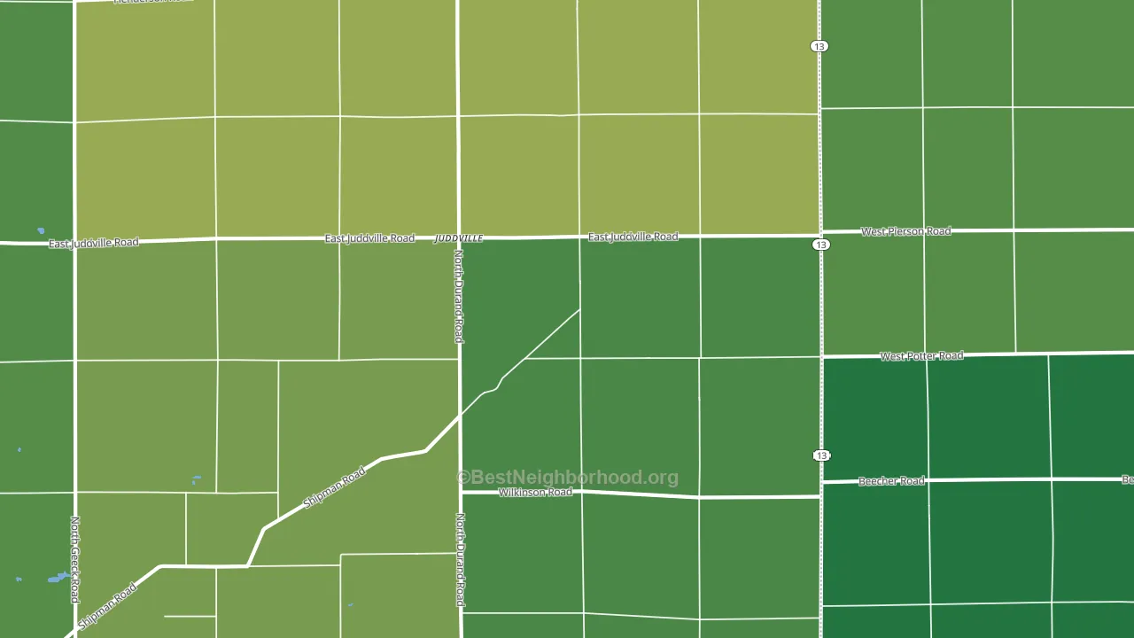 Juddville, MI block-group voter-turnout map