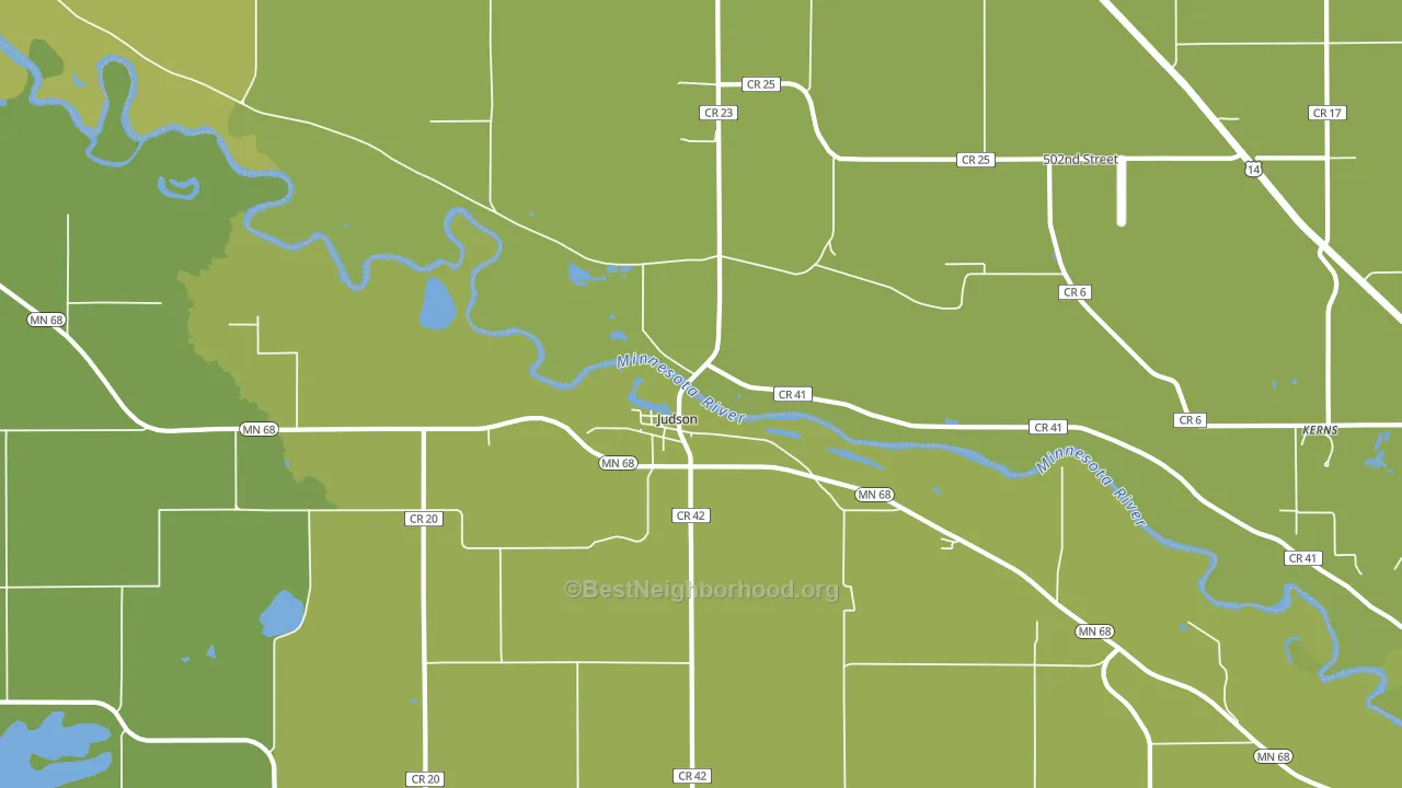 Judson, MN block-group voter-turnout map