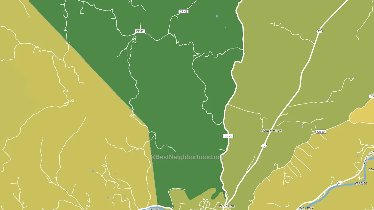 Judson, WV block-group voter-turnout map