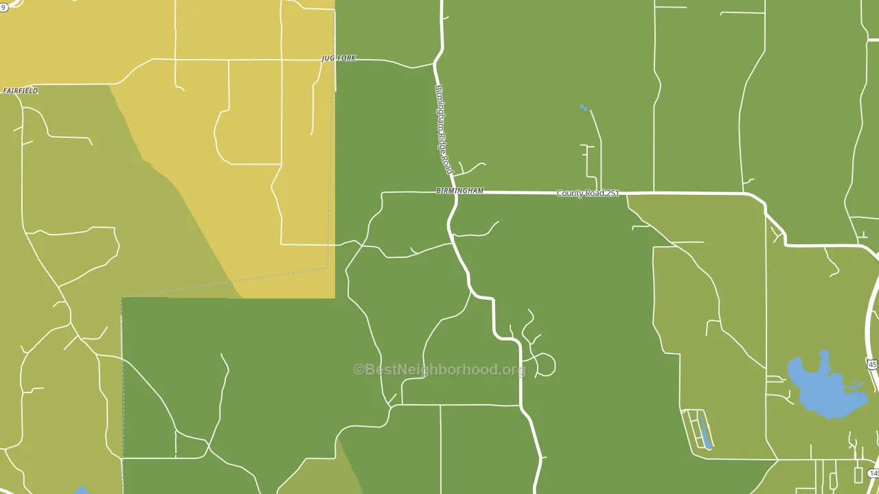 Jug Fork, MS block-group voter-turnout map
