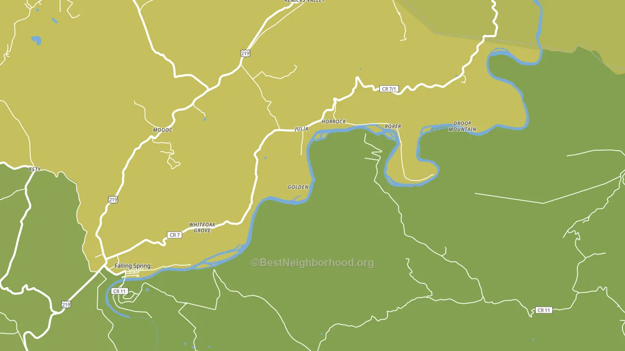 Julia, WV block-group voter-turnout map
