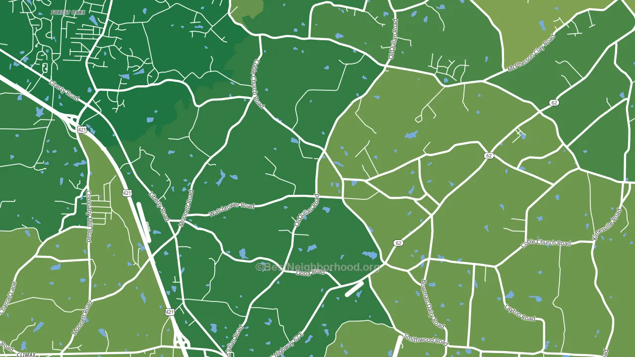 Julian, NC block-group voter-turnout map