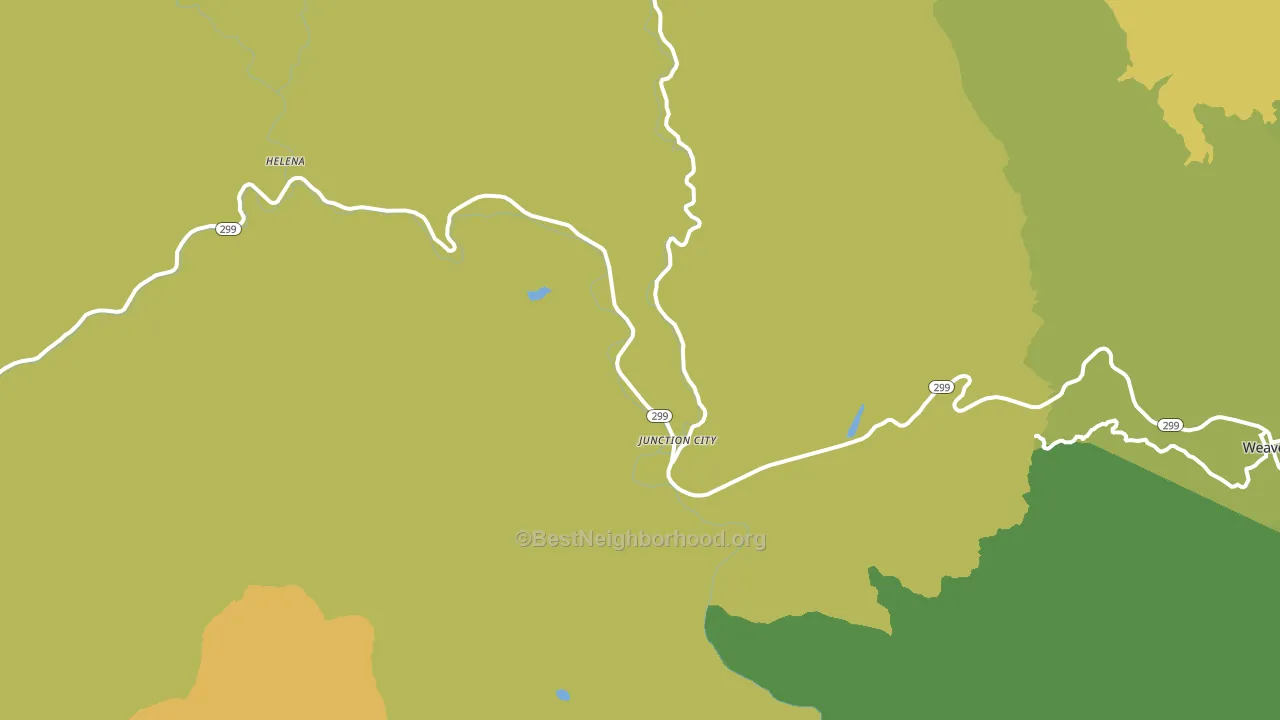 Junction City, CA block-group voter-turnout map