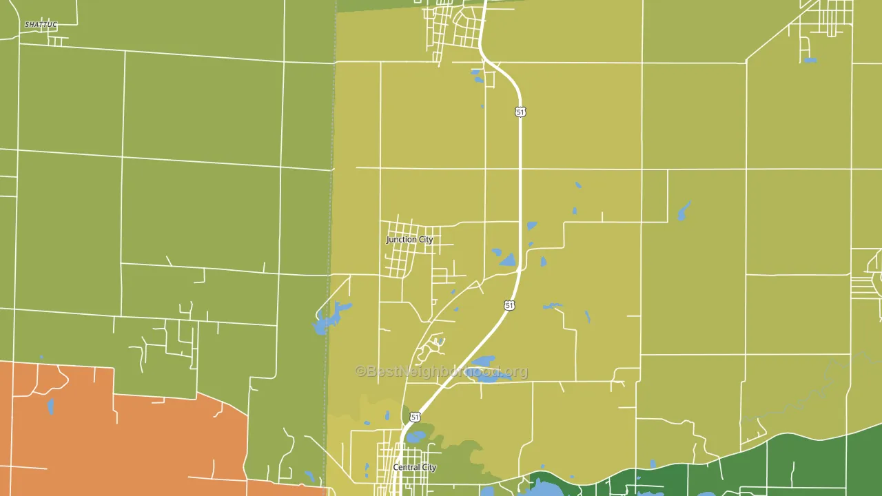 Junction City, IL block-group voter-turnout map