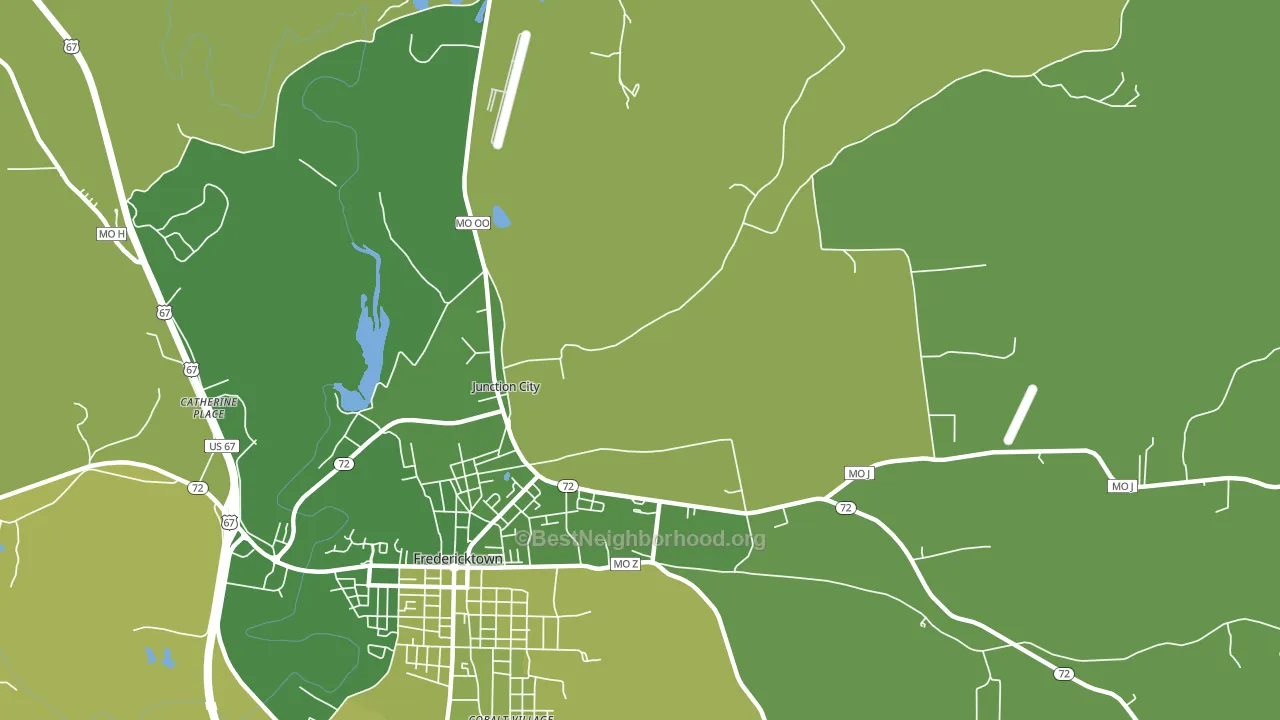 Junction City, MO block-group voter-turnout map