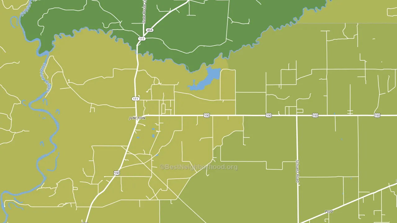 Junction, LA block-group voter-turnout map