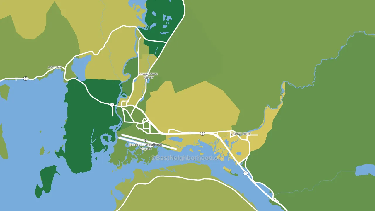 Juneau, AK block-group voter-turnout map