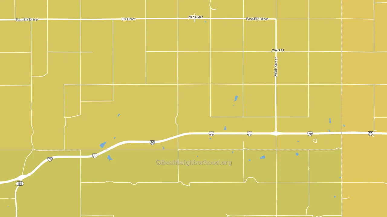 Juniata, KS block-group voter-turnout map
