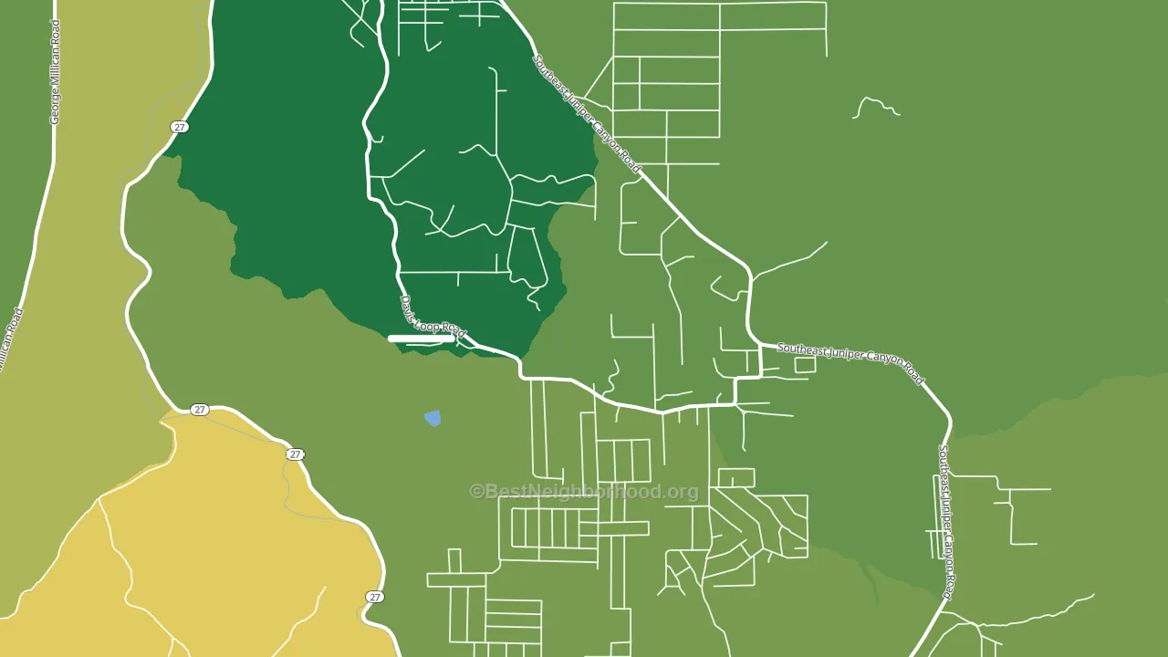 Juniper Canyon, Prineville, OR block-group voter-turnout map