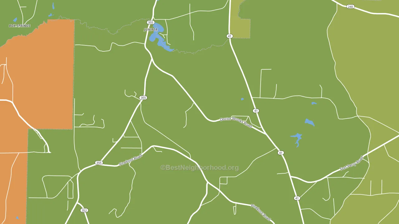Juniper, GA block-group voter-turnout map