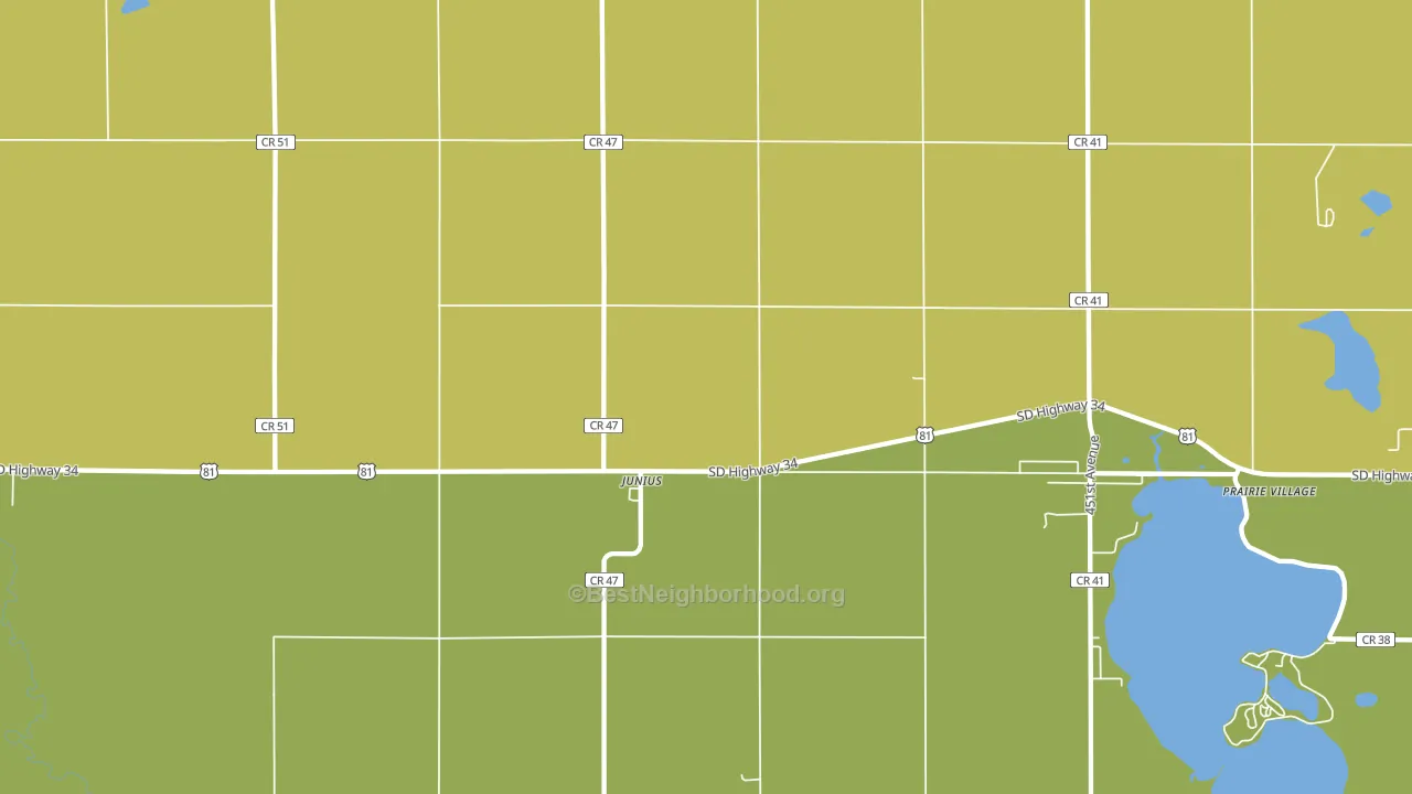 Junius, SD block-group voter-turnout map