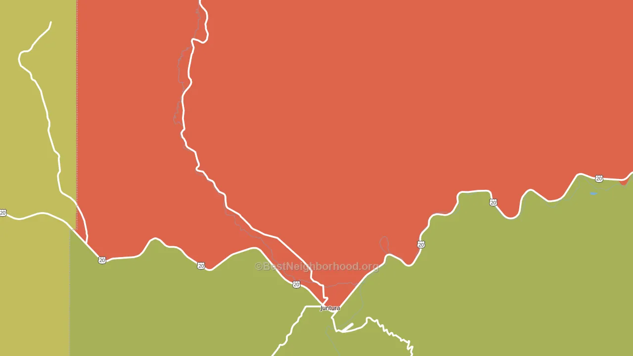 Juntura, OR block-group voter-turnout map