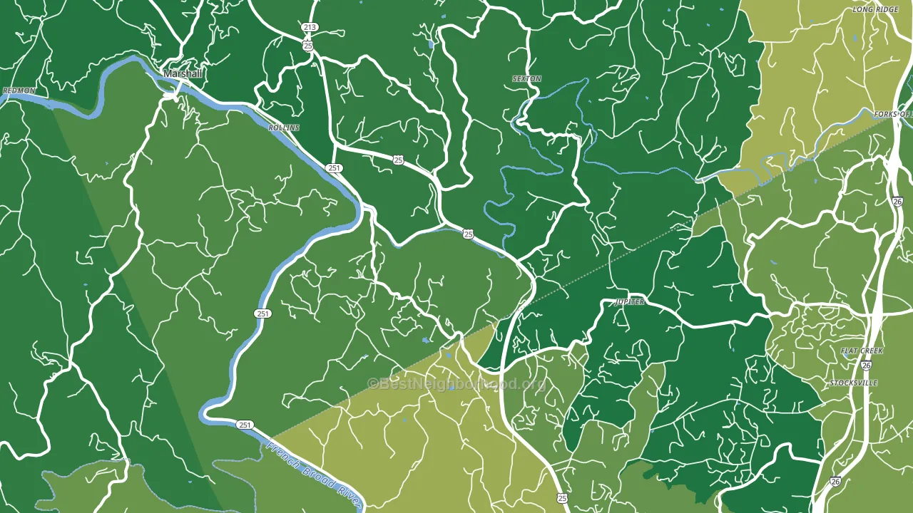 Jupiter, NC block-group voter-turnout map