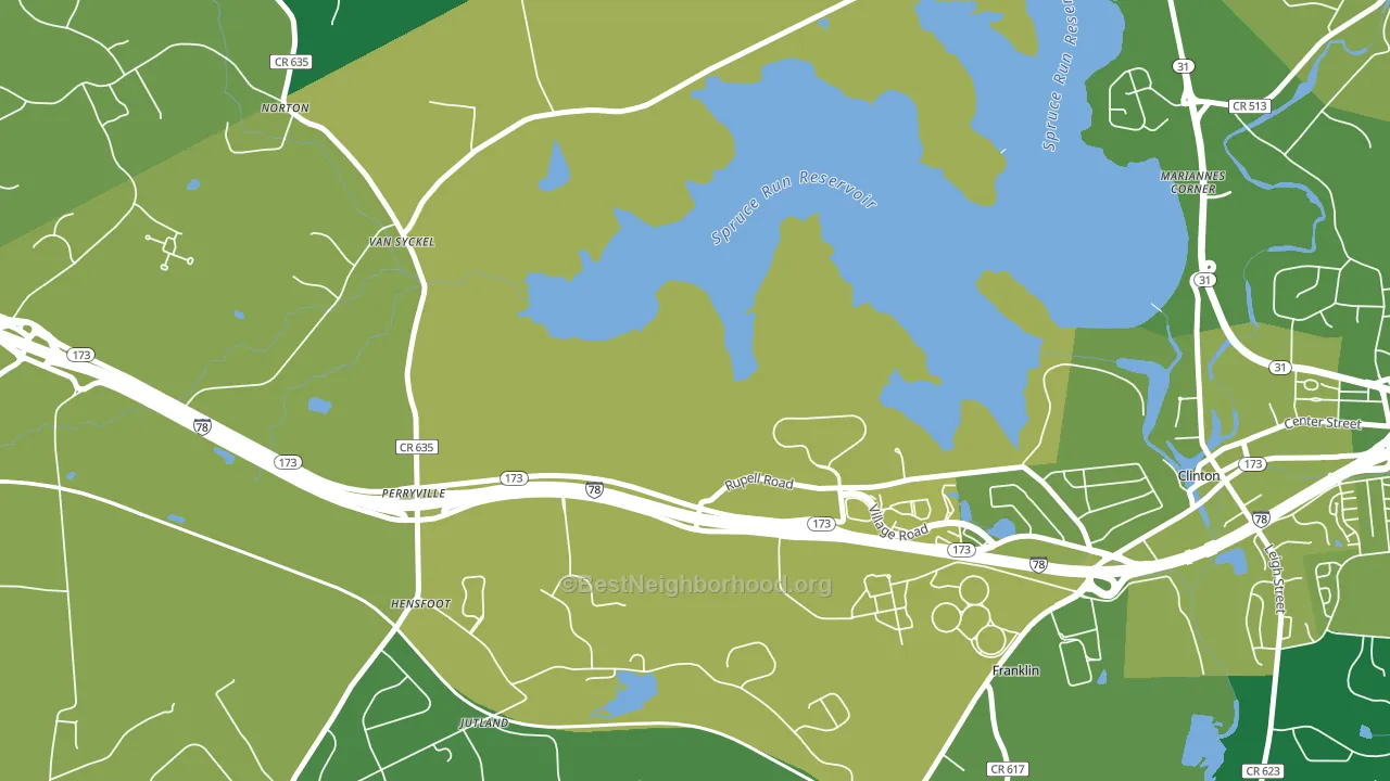Jutland, NJ block-group voter-turnout map