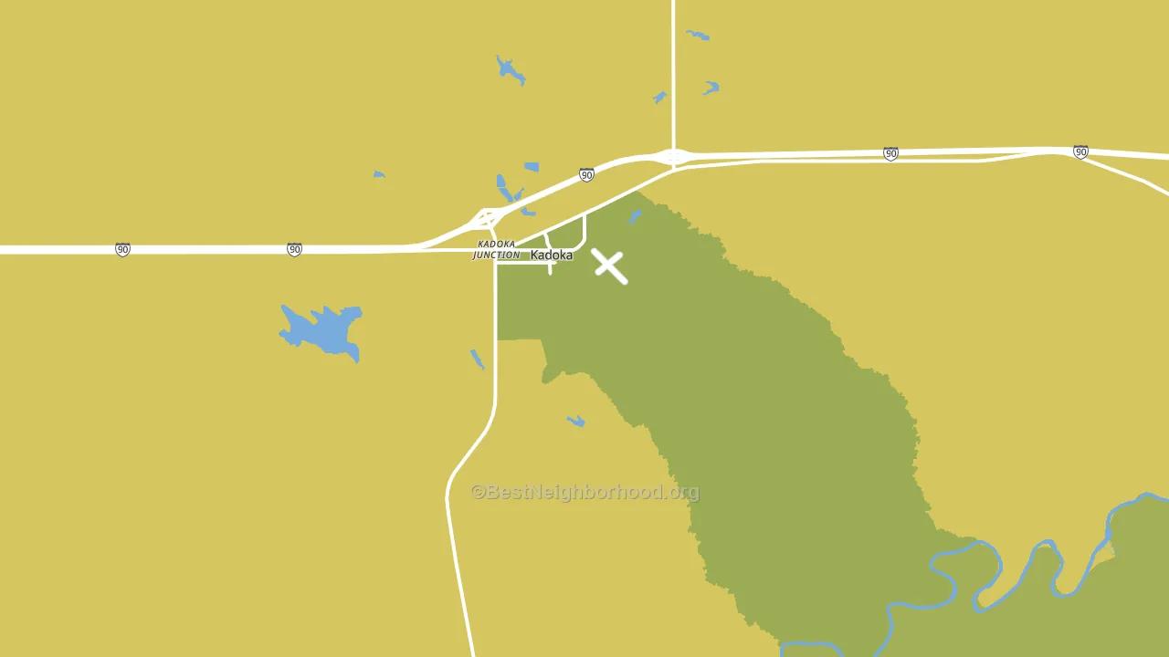 Kadoka, SD block-group voter-turnout map