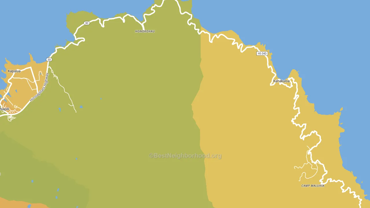 Kahakuloa, HI block-group voter-turnout map