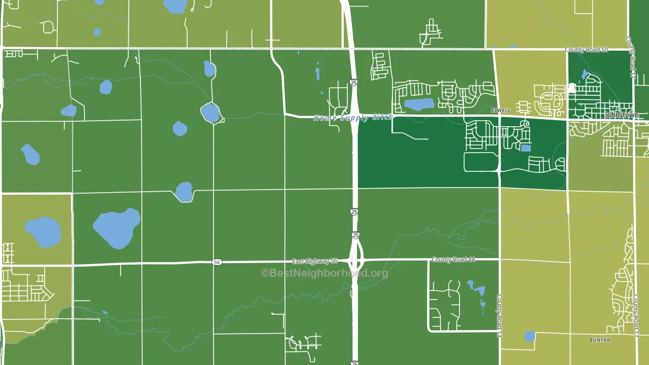 Kahler, CO block-group voter-turnout map