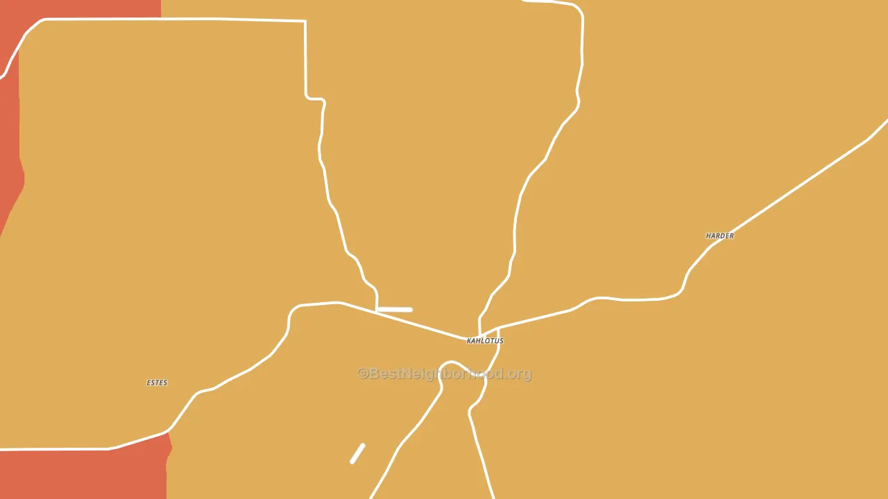 Kahlotus, WA block-group voter-turnout map