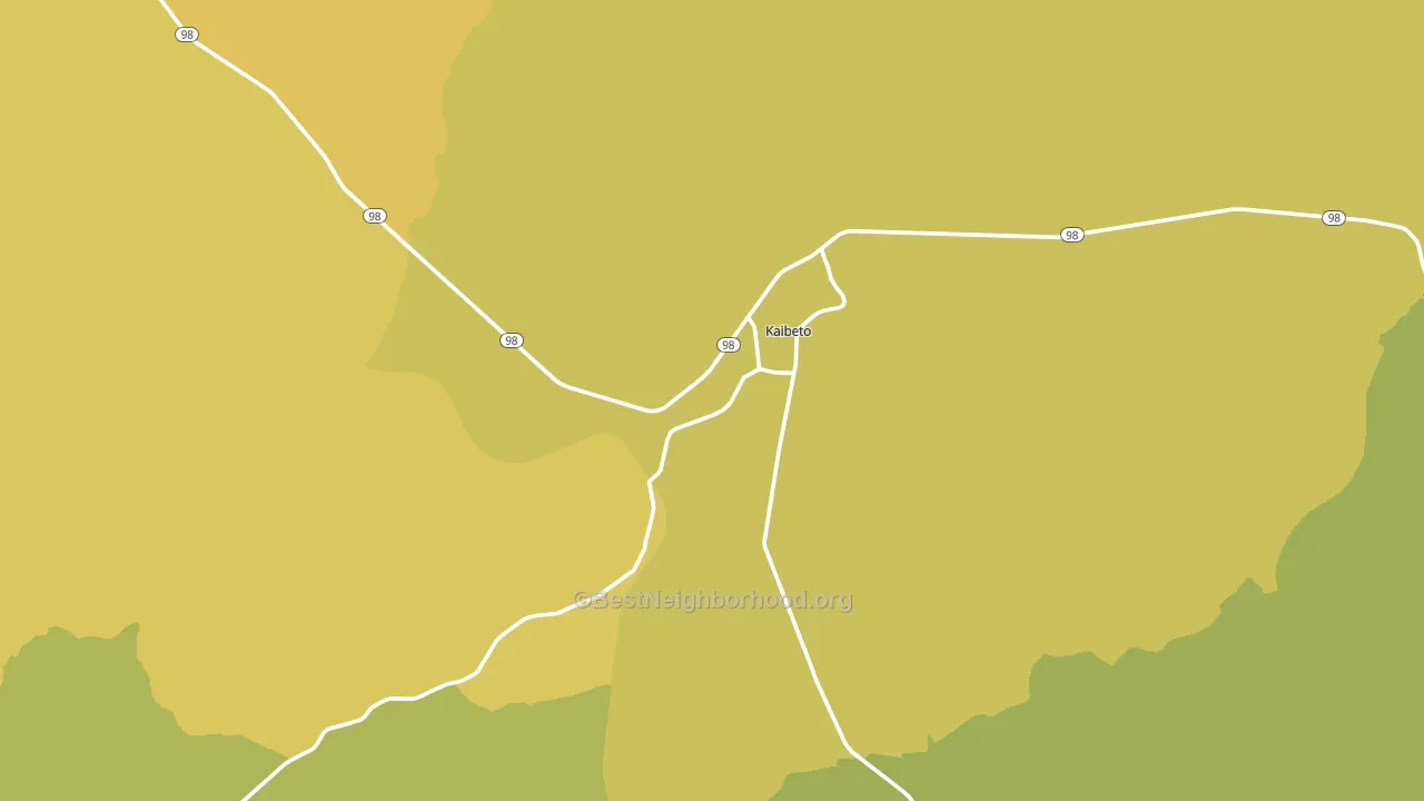 Kaibito, AZ block-group voter-turnout map
