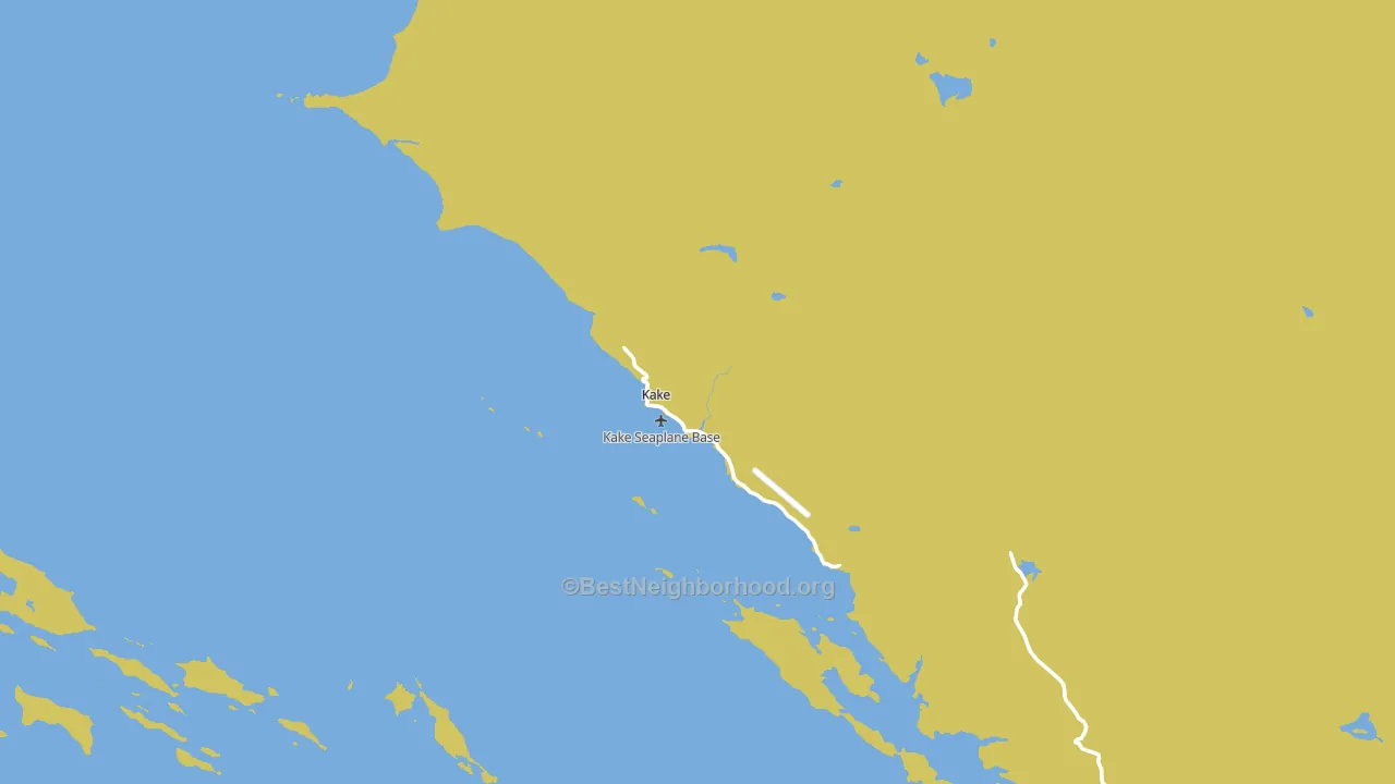 Kake, AK block-group voter-turnout map