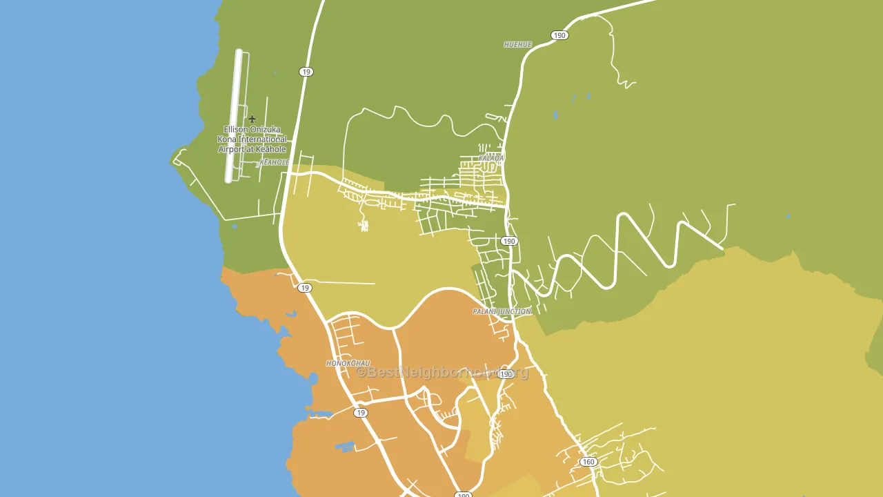Kalaoa, HI block-group voter-turnout map