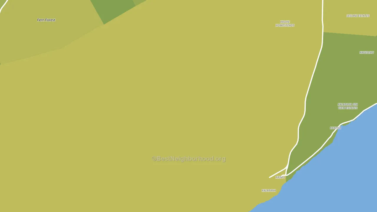 Kalapana, HI block-group voter-turnout map