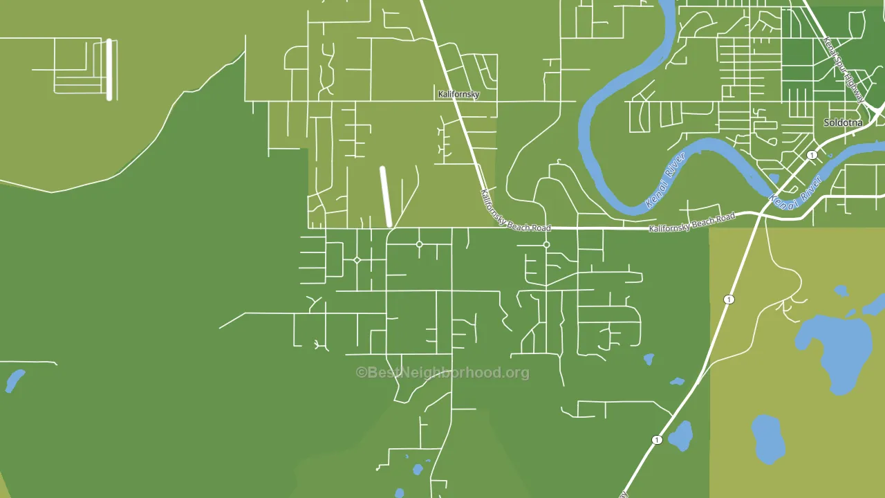 Kalifornsky, AK block-group voter-turnout map
