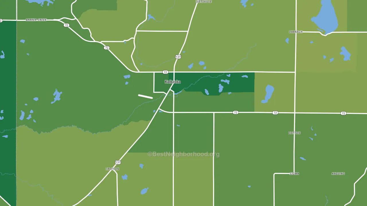 Kalkaska County, MI block-group voter-turnout map