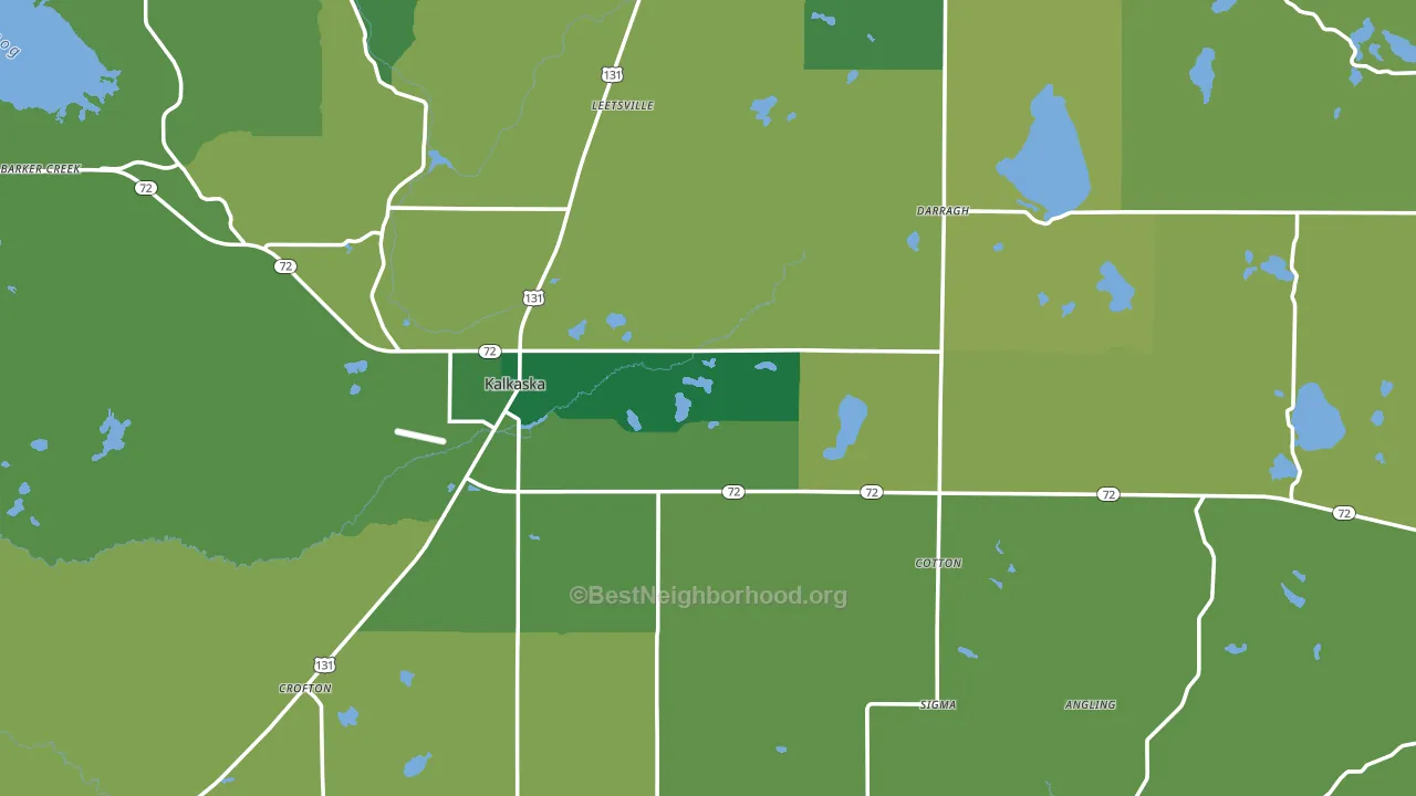 Kalkaska, MI block-group voter-turnout map