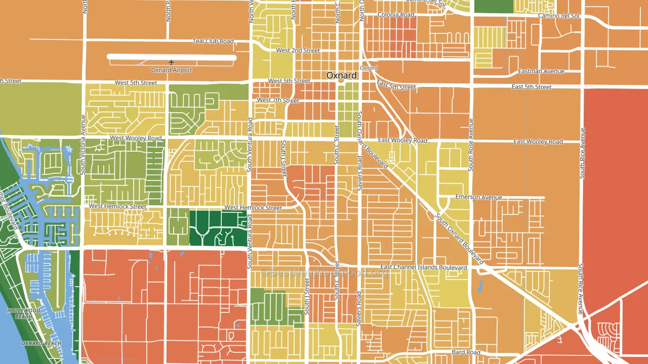 Kamala Park, Oxnard, CA block-group voter-turnout map