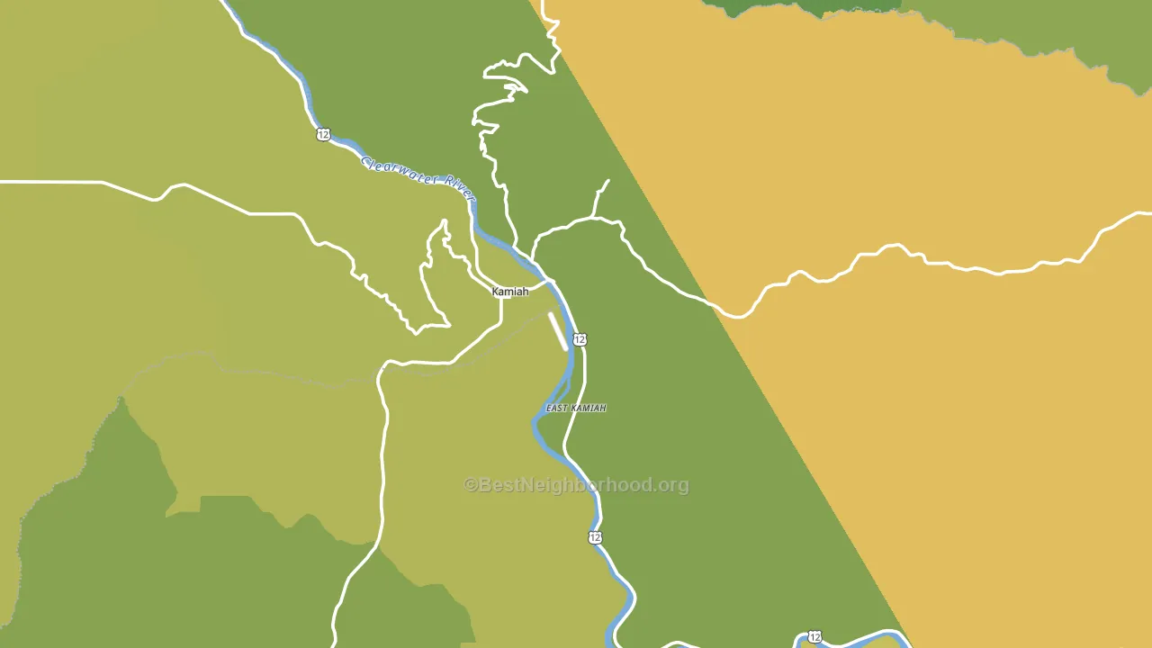 Kamiah, ID block-group voter-turnout map